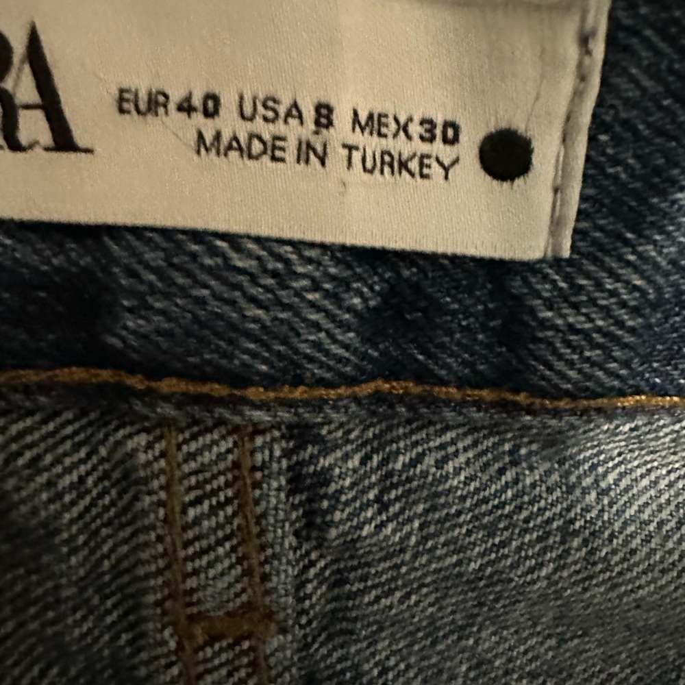 Zara Women's Blue Straight-Leg Jeans - Picture 7 of 10